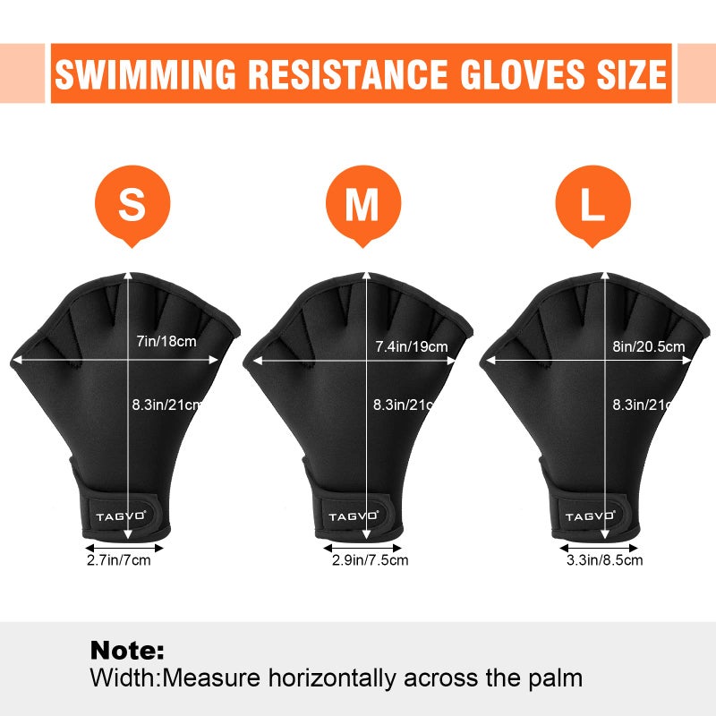TAGVO Aquatic Gloves for Helping Upper Body Resistance, Webbed Swim Gloves Well Stitching, No Fading, Sizes for Men Women Adult Children Aquatic Fitness Water Resistance Training - Image 3